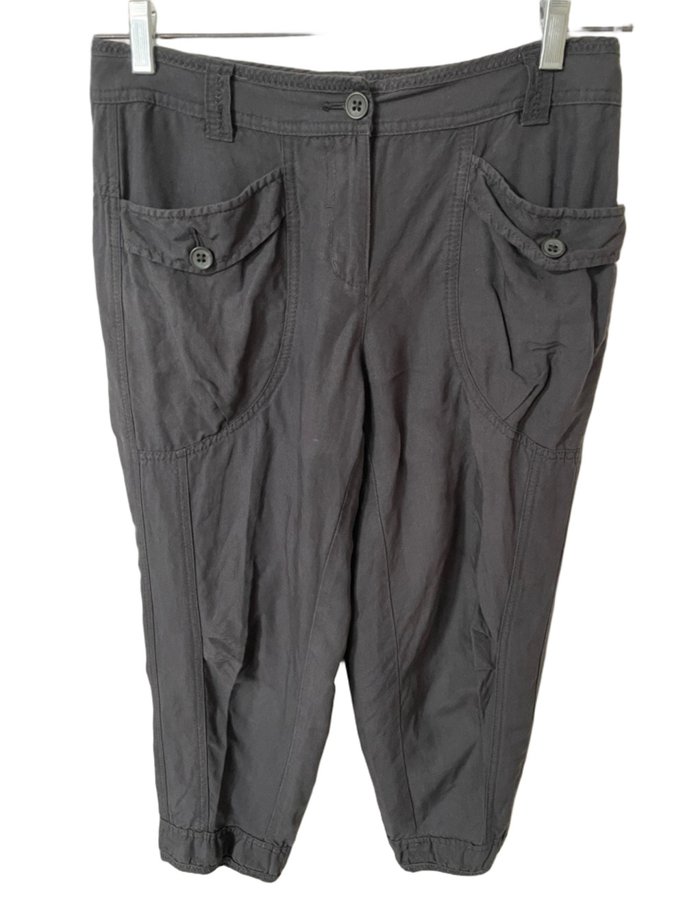 Sandwich Linen Blend Grey Capris Size 36